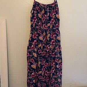 Old Navy Floral Dress with Pink and Purple Accents
